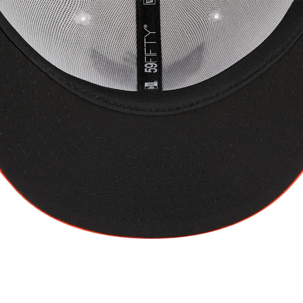 Men's New Era Black/Orange Delmarva Shorebirds Marvel x Minor League 59FIFTY Fitted Hat