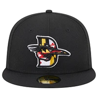 Casquette ajustée New Era noire Delmarva Shorebirds pour homme Maryland 59FIFTY