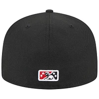 Casquette ajustée New Era noire Delmarva Shorebirds pour homme Maryland 59FIFTY