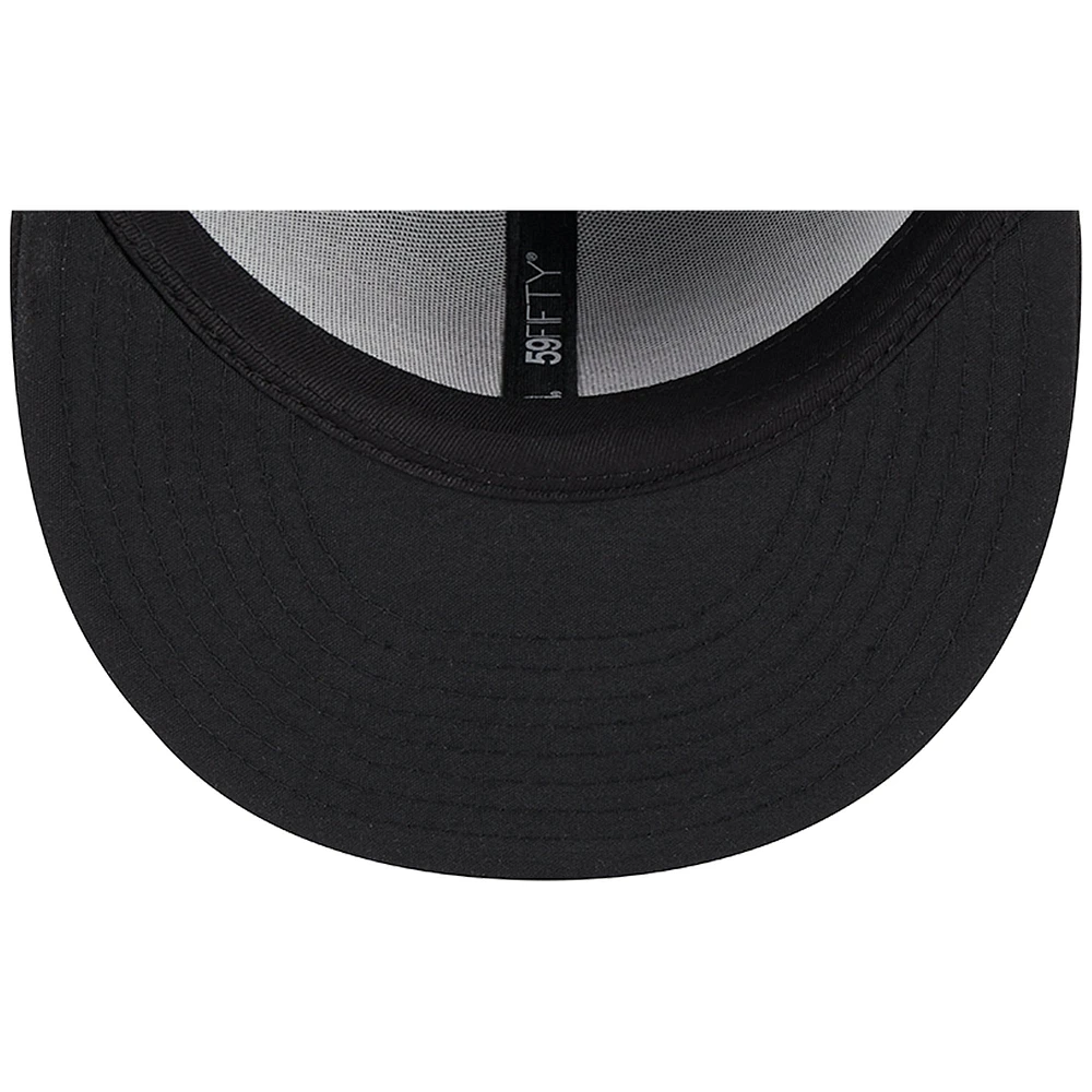 Casquette ajustée New Era noire Delmarva Shorebirds pour homme Maryland 59FIFTY