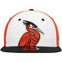 Men's New Era White Delmarva Shorebirds Authentic Collection Team Alternate 59FIFTY Fitted Hat