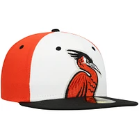 Men's New Era White Delmarva Shorebirds Authentic Collection Team Alternate 59FIFTY Fitted Hat