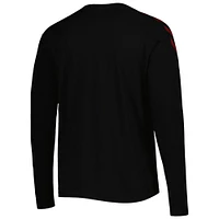 Men's Black Denmark National Team Fan Raglan Long Sleeve T-Shirt