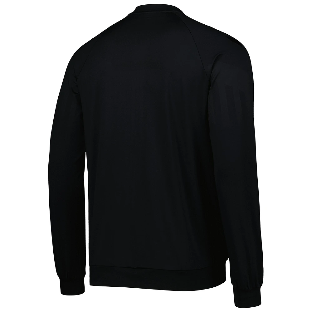 Men's Hummel Black Denmark National Team Line Up Raglan Full-Zip Jacket