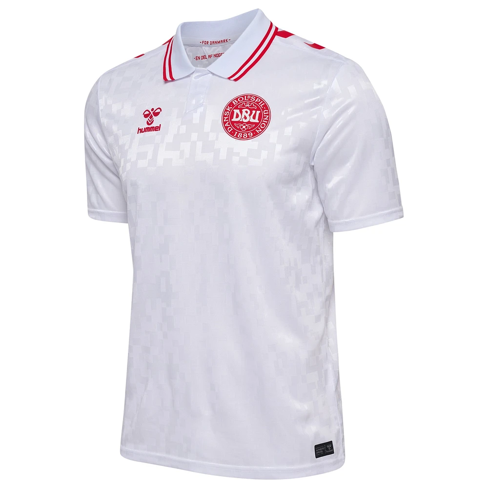 Men's White Denmark National Team 2024 Away Replica Jersey