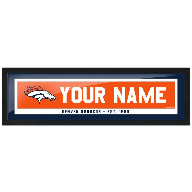 Broncos de Denver - 6'' x 22'' Art encadré personnalisé