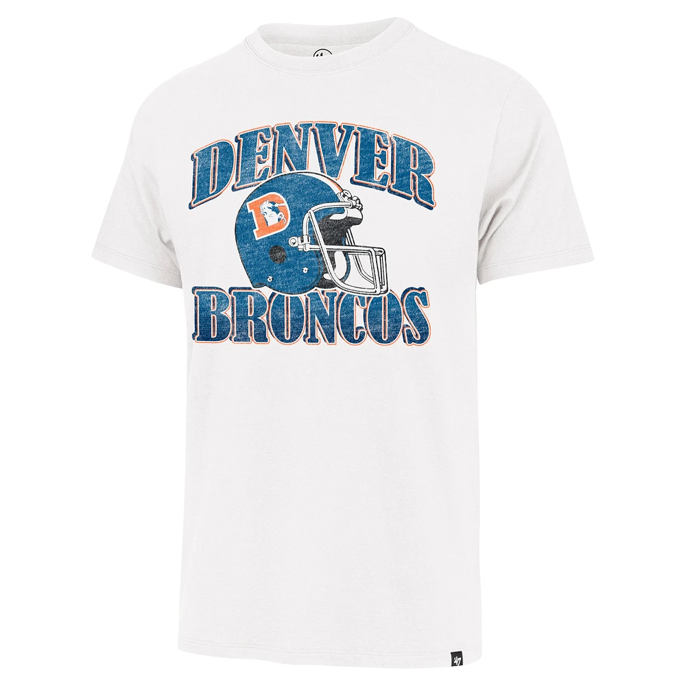 Men's '47 Cream Denver Broncos Overrun Franklin Throwback T-Shirt