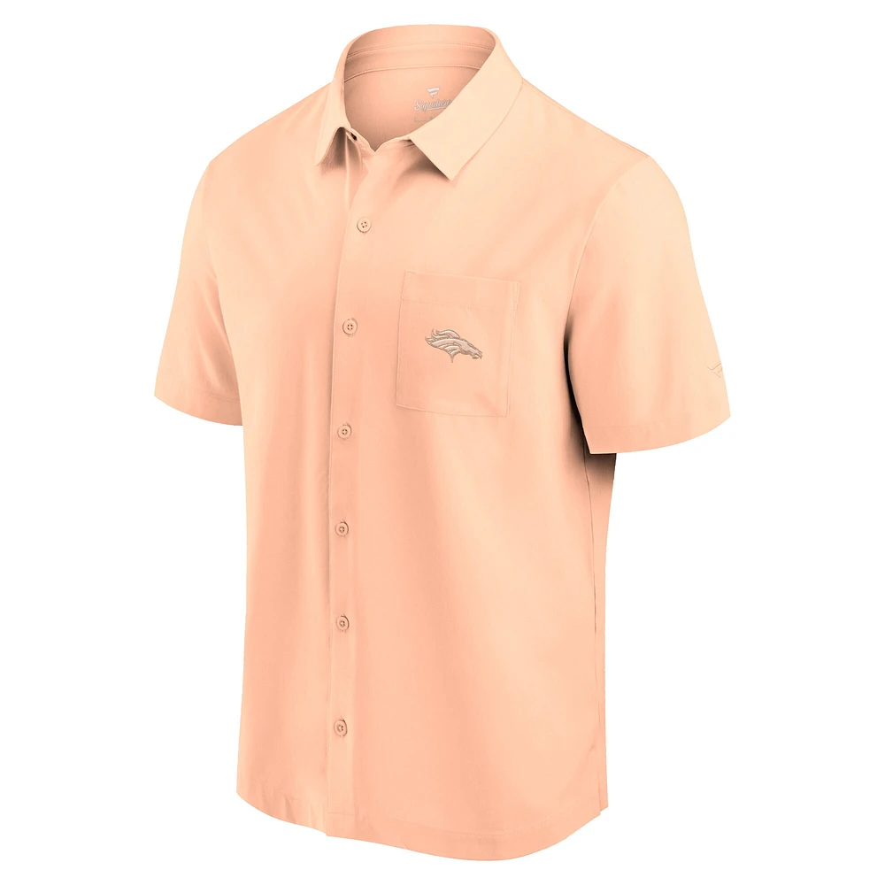 Men's Fanatics Light Pink Denver Broncos Front Office Button-Up Shirt