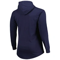 Men's Fanatics Navy Denver Broncos Big & Tall Front Runner Pullover Hoodie