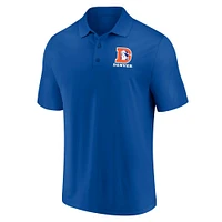 Men's Fanatics White/Royal Denver Broncos Throwback Two-Pack Polo Set