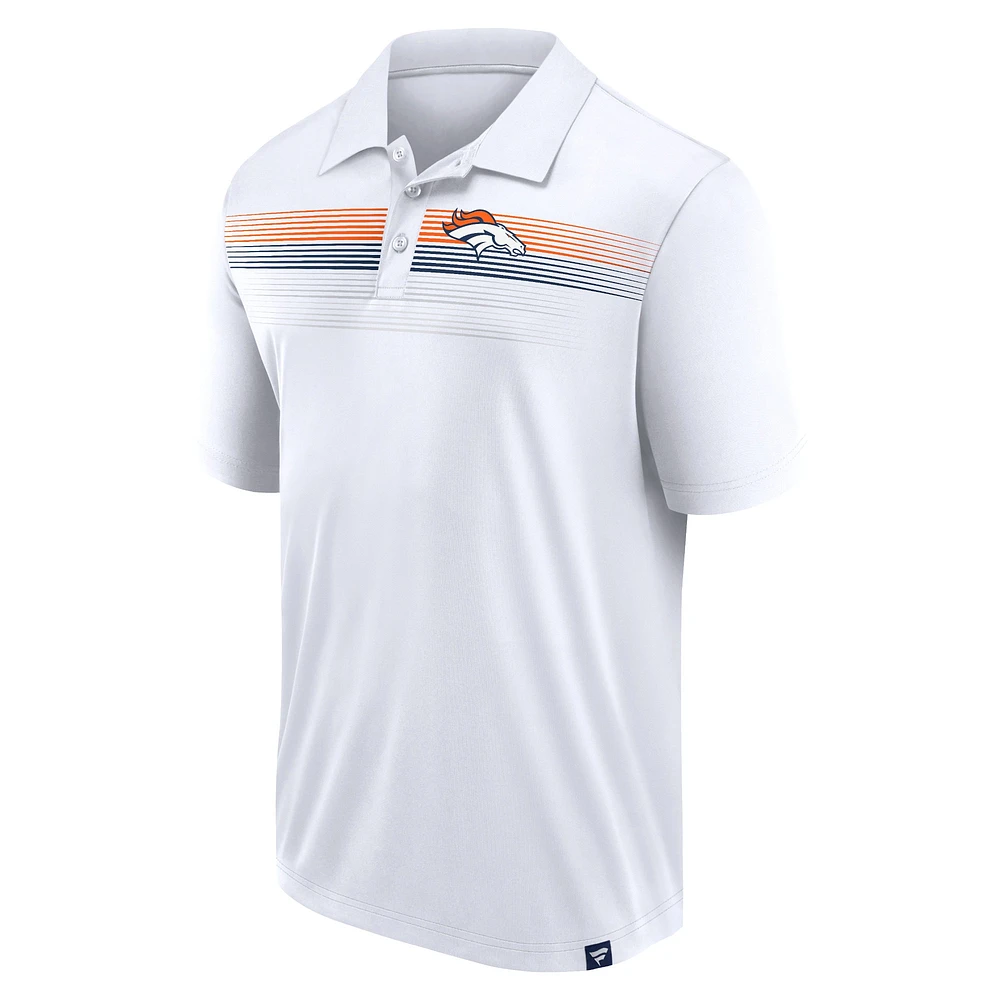 Men's Fanatics White Denver Broncos Big & Tall Sublimated Polo