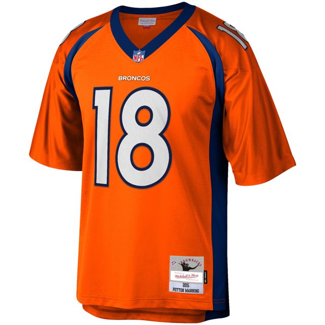 Maillot réplique de joueur retraité Mitchell & Ness Peyton Manning orange Denver Broncos Big Tall 2015 pour hommes