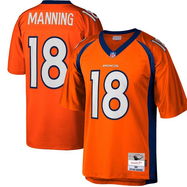 Maillot réplique de joueur retraité Mitchell & Ness Peyton Manning orange Denver Broncos Big Tall 2015 pour hommes