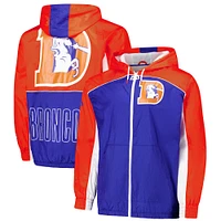 Men's Mitchell & Ness Royal Denver Broncos Big Shot Premium Full-Zip Windbreaker