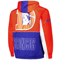 Men's Mitchell & Ness Royal Denver Broncos Big Shot Premium Full-Zip Windbreaker