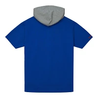 Men's Mitchell & Ness Royal Denver Broncos Postgame Short Sleeve Hoodie