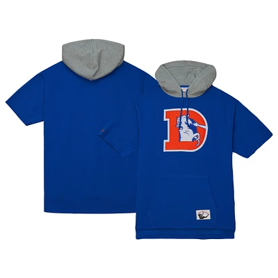 Chandail à capuchon d'après-match des Broncos de Denver Royal Mitchell & Ness pour homme