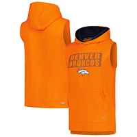 Men's MSX by Michael Strahan Orange Denver Broncos Marathon Sleeveless Pullover Hoodie