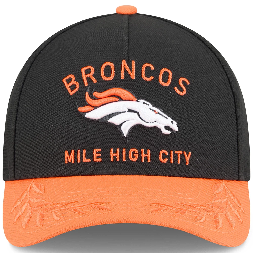 Men's New Era /Orange Denver Broncos 2025 NFL Draft 9FORTY M-Crown A-Frame Adjustable Hat