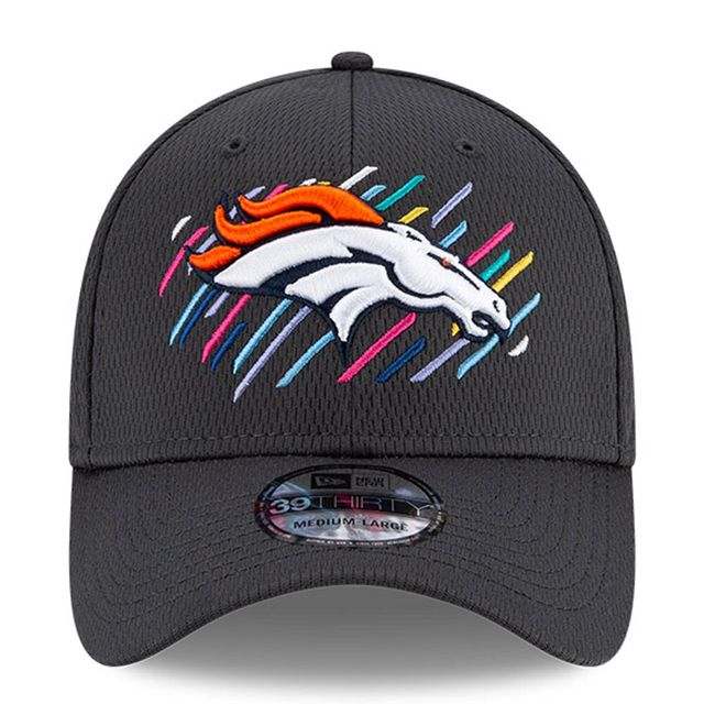 Casquette New Era Charcoal Denver Broncos 2021 NFL Crucial Catch pour homme - 39THIRTY Flex