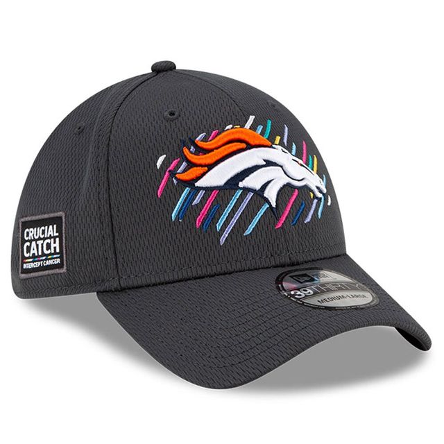 Casquette New Era Charcoal Denver Broncos 2021 NFL Crucial Catch pour homme - 39THIRTY Flex