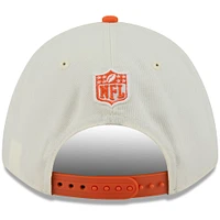 Men's New Era Cream/Orange Denver Broncos 2025 NFL Draft 9FORTY A-Frame M-Crown Adjustable Hat