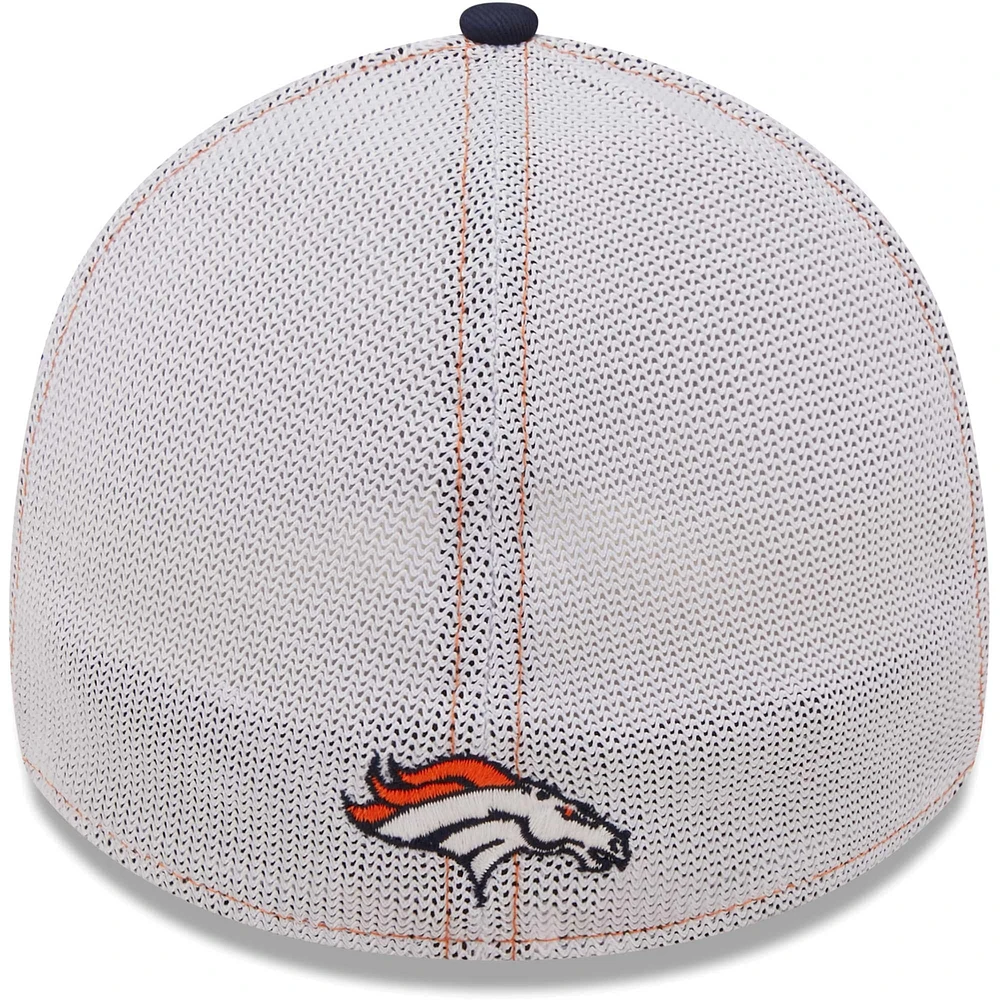 Men's New Era Orange/Navy Denver Broncos Team Banded 39THIRTY - Flex Hat