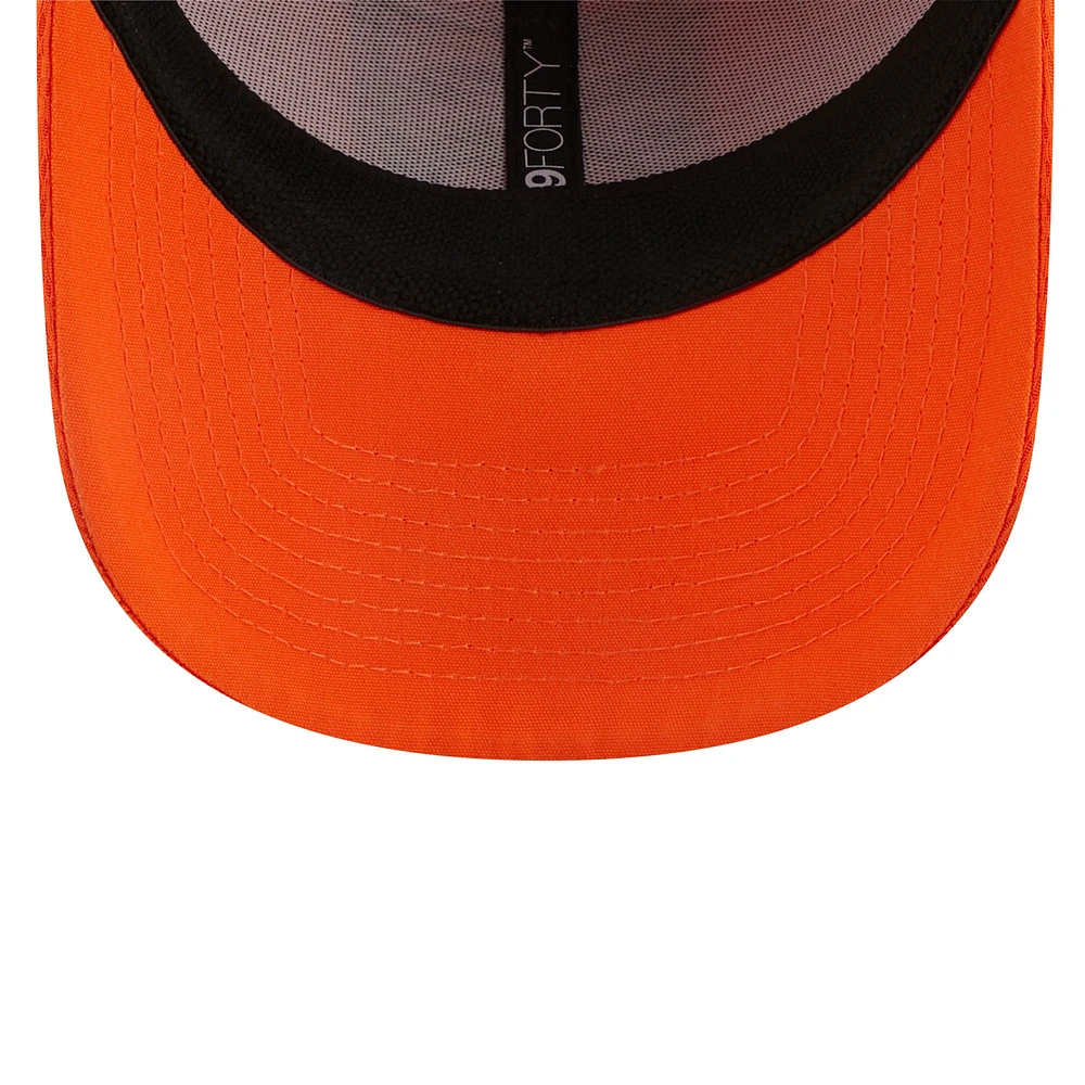 Men's New Era Orange Denver Broncos Framed AF 9FORTY Snapback Hat