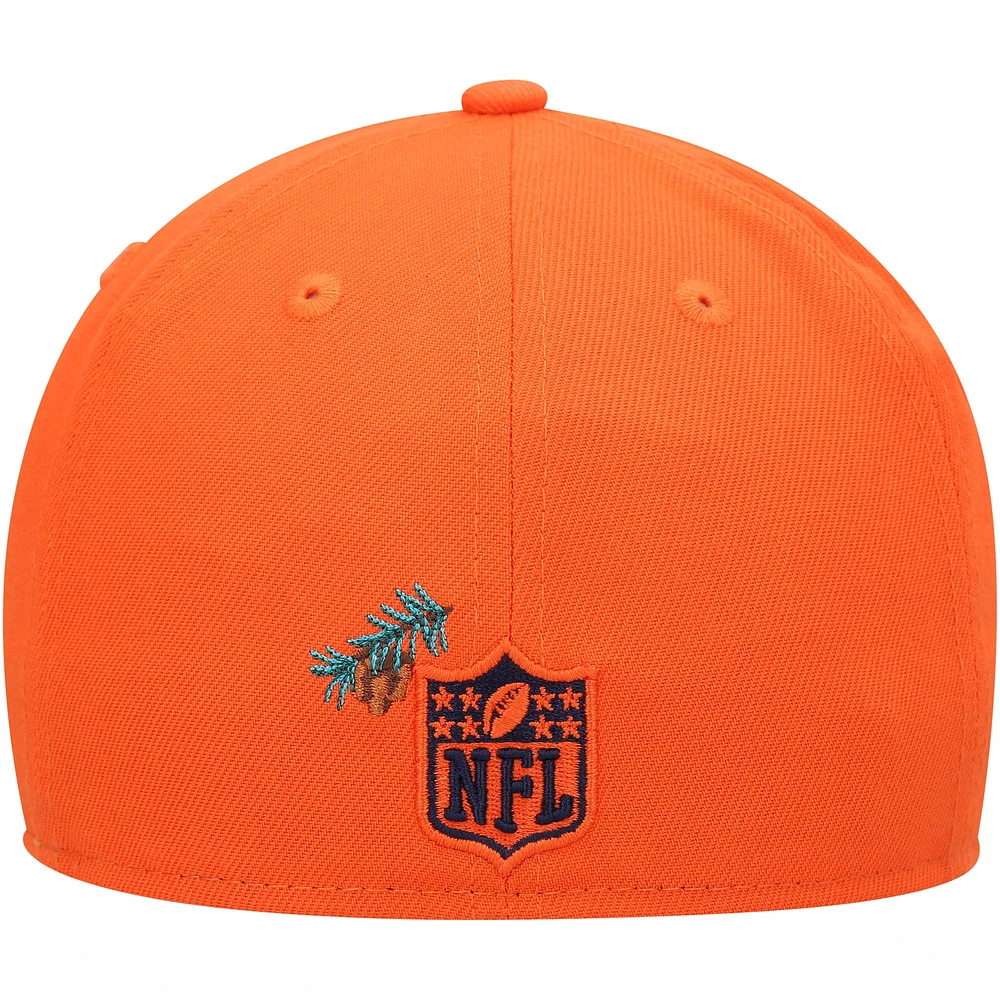 Men's New Era Orange Denver Broncos Stateview 59FIFTY Fitted Hat