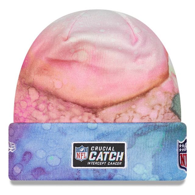 Denver Broncos 2022 NFL Crucial Catch New Era pour homme - Rose - Tuque en tricot à revers