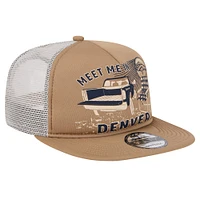 Men's New Era Tan Denver Broncos Meet Me 9FIFTY Snapback Hat