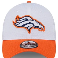 Men's New Era White/Orange Denver Broncos 2024 NFL Training Camp 39THIRTY Flex Hat