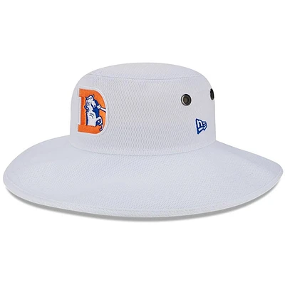 Chapeau bob Panama New Era Denver Broncos 2023 NFL Training Camp Throwback pour homme, blanc