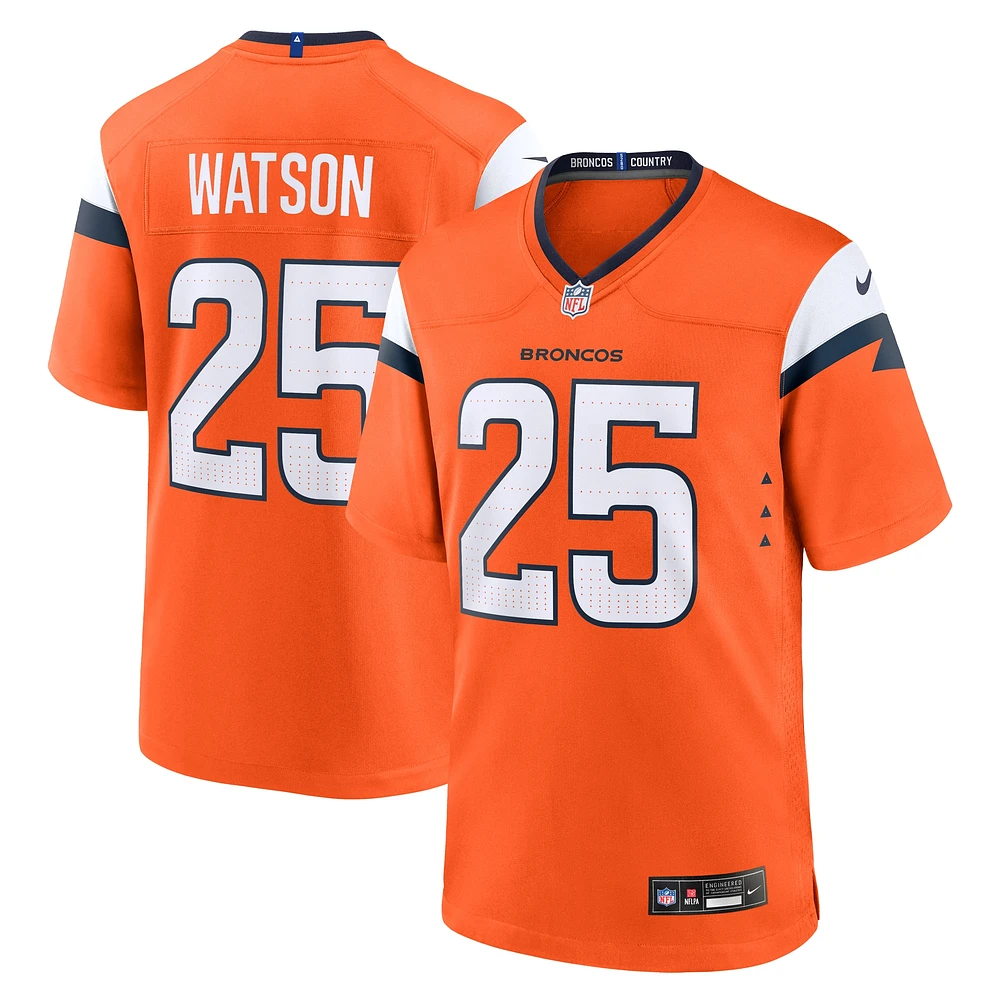 Maillot de match Nike Blake Watson orange Denver Broncos pour homme
