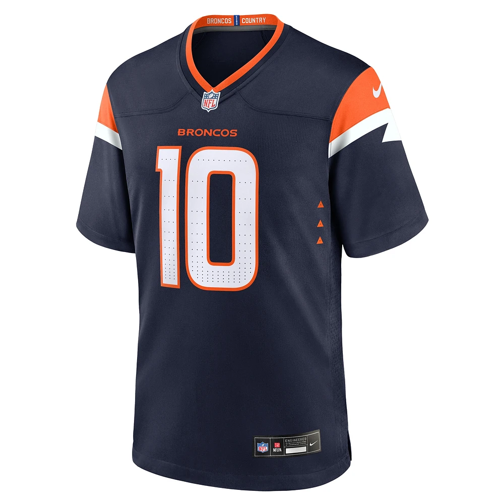 Men's Nike Bo Nix  Navy Denver Broncos Alternate Game Jersey