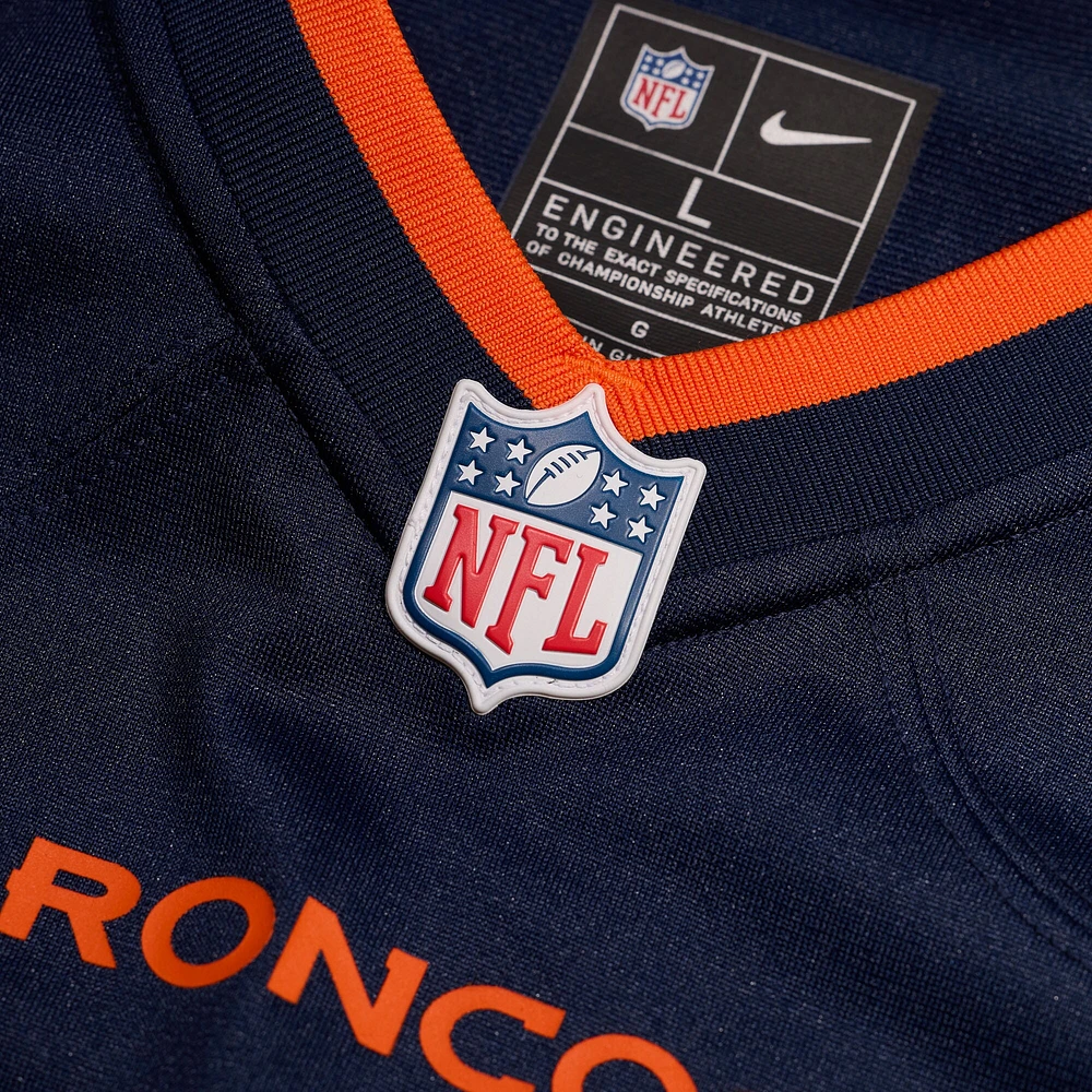 Men's Nike Bo Nix  Navy Denver Broncos Alternate Game Jersey