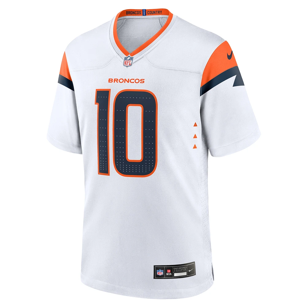 Men's Nike Bo Nix  White Denver Broncos Game Jersey
