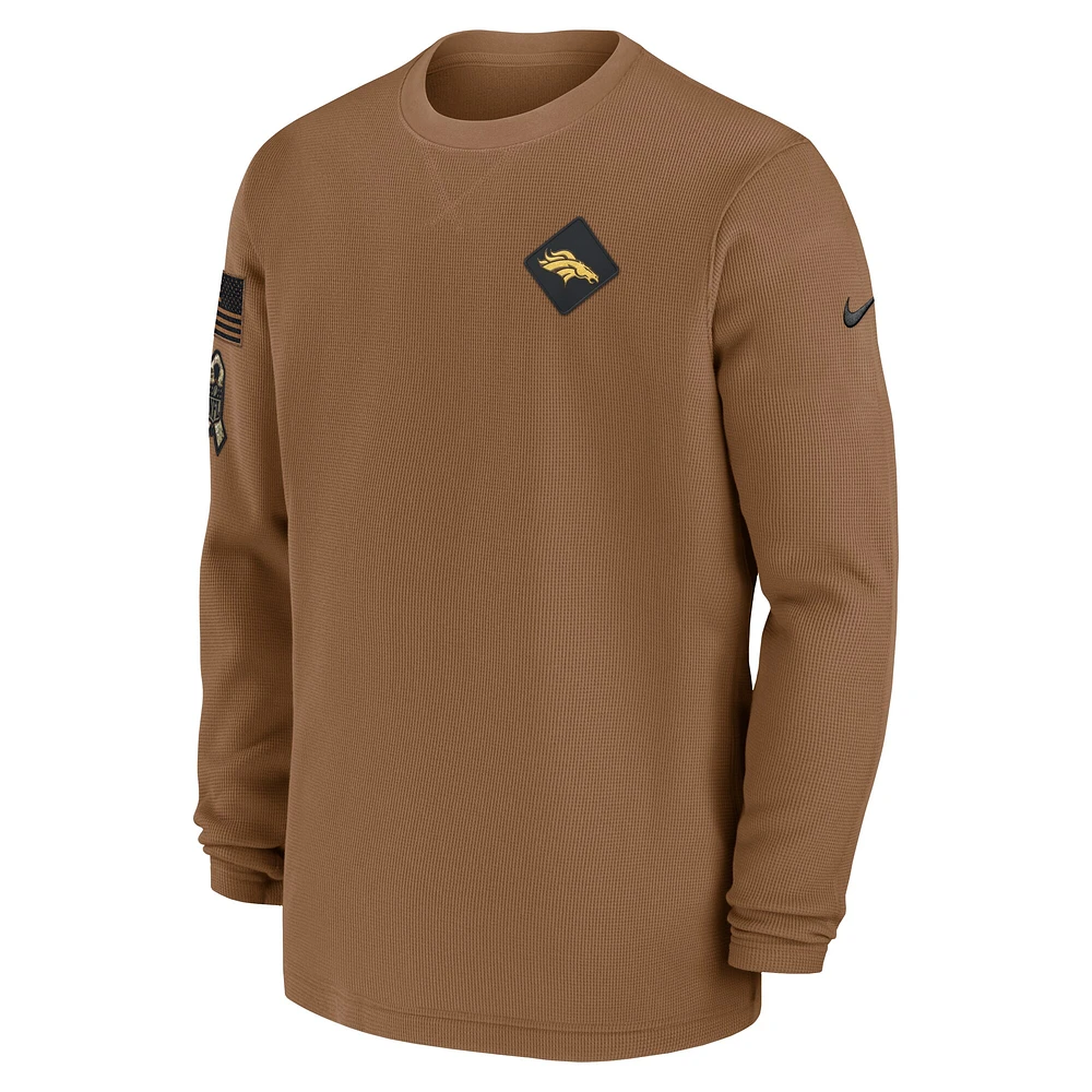 Men's Nike Brown Denver Broncos Salute to Service Pullover Sweatshirt