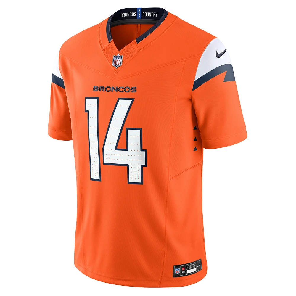 Men's Nike Courtland Sutton Orange Denver Broncos Mile High Collection Vapor F.U.S.E. Limited Jersey