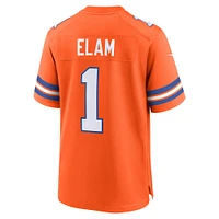 Men's Nike Jason Elam Orange Denver Broncos Mile High Collection 1977 Throwback Retired Player Game Jersey
