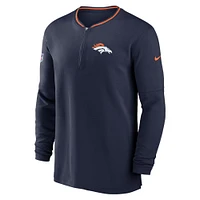 Men's Nike Navy Denver Broncos Coach Half-Zip Sweatshirt