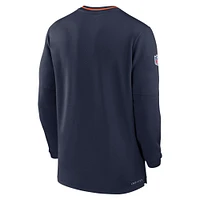 Men's Nike Navy Denver Broncos Coach Half-Zip Sweatshirt
