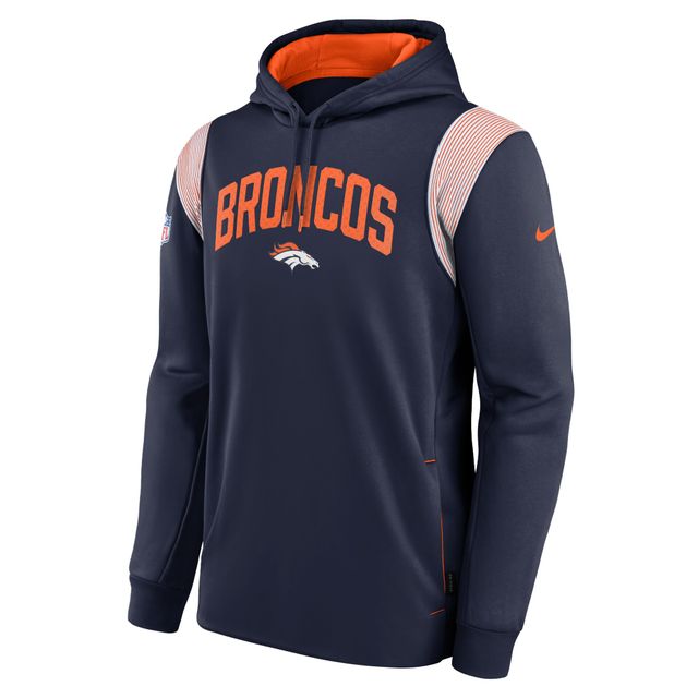 Sweat à capuche Nike Denver Broncos Sideline Athletic Stack Performance pour homme - Bleu marine