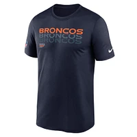 Men's Nike Navy Denver Broncos Sideline Legend Performance T-Shirt