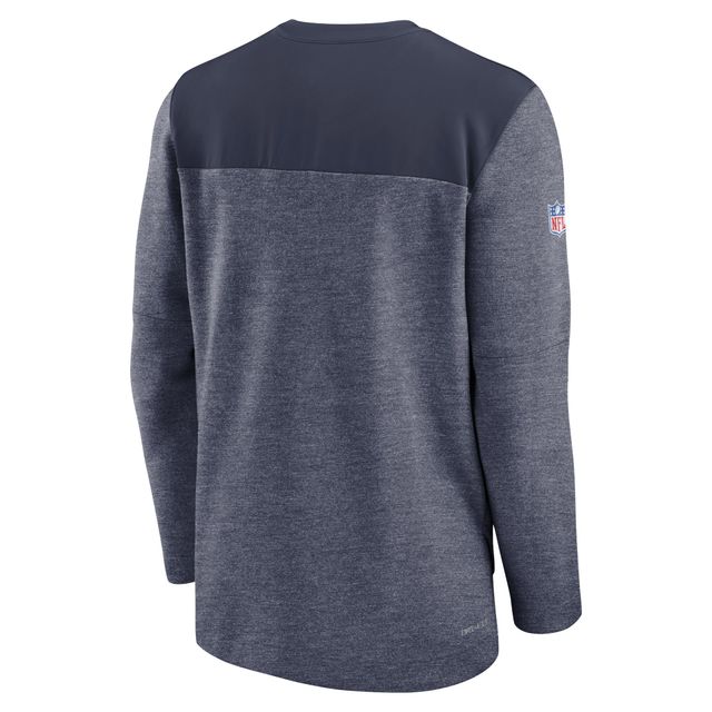 Haut à quart de zip Performance Nike Denver Broncos Sideline Lockup pour homme - Bleu marine