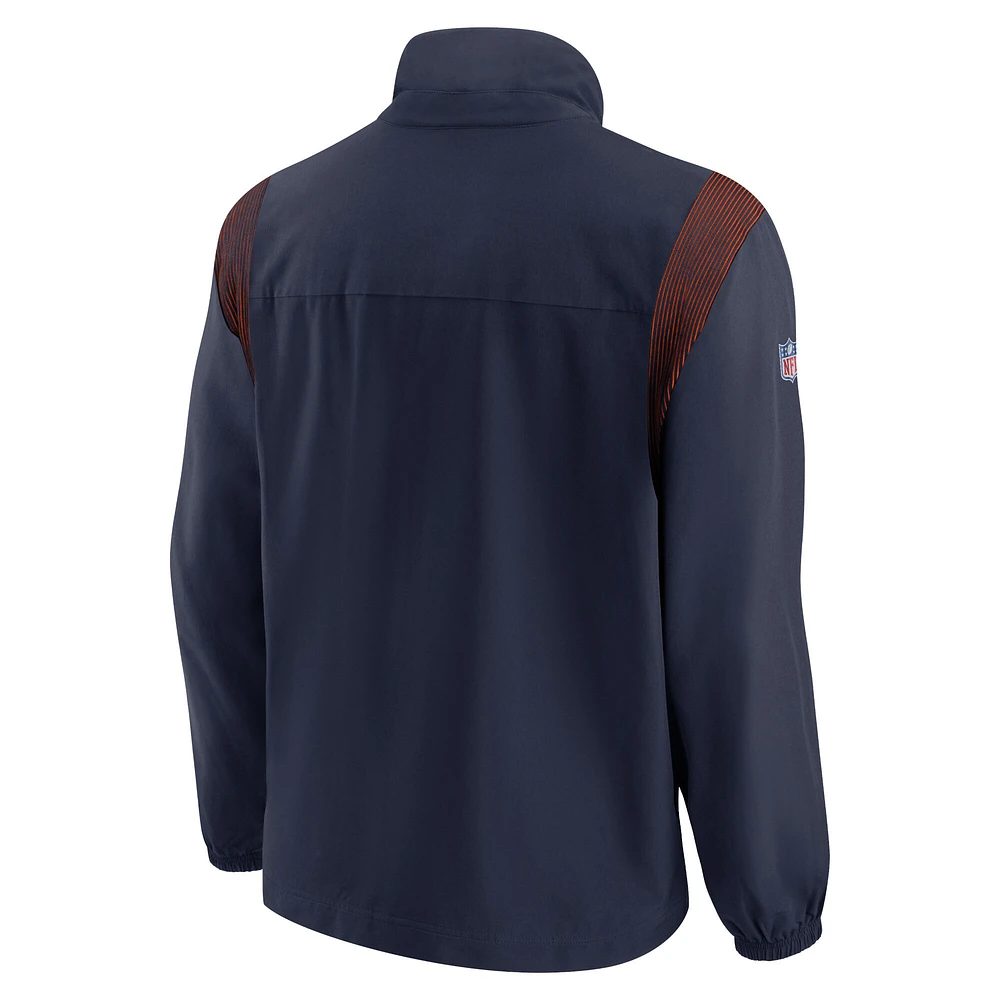 Veste zippée entièrement avec logo tissé Nike Denver Broncos Sideline pour homme