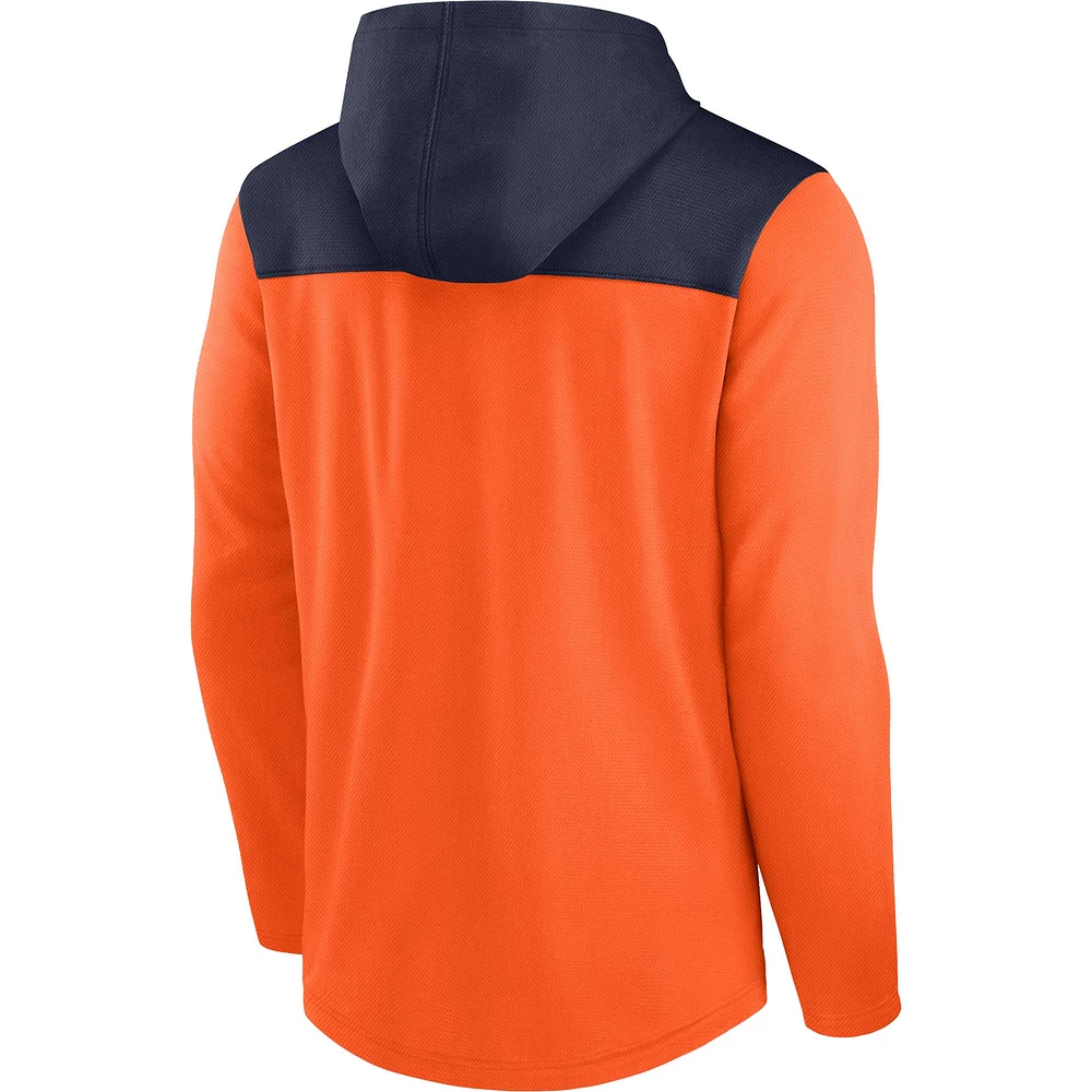 Men's Nike Orange/Navy Denver Broncos Athletic Lockup Pullover Hoodie