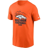 T-shirt Nike orange Denver Broncos Hometown Collection 5280 pour homme