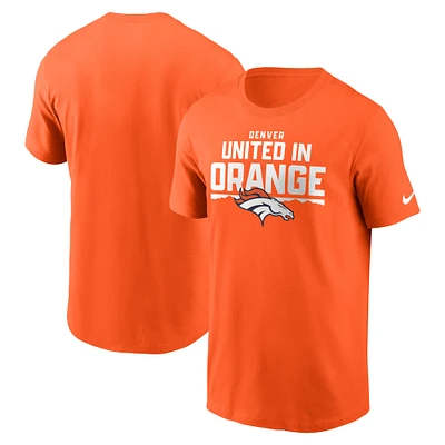 T-shirt essentiel local des Broncos de Denver Nike orange pour homme