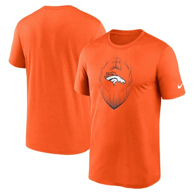 T-shirt Nike Primetime Legend Icon Performance orange Denver Broncos pour homme